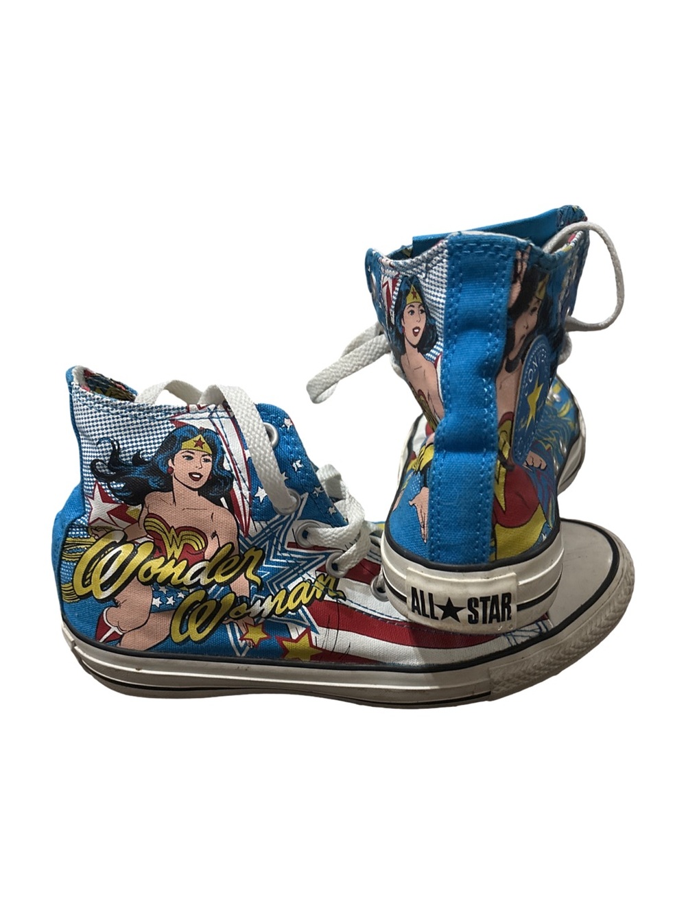 Retired Converse All Star Wonder Woman High-Top Sneakers - Blue